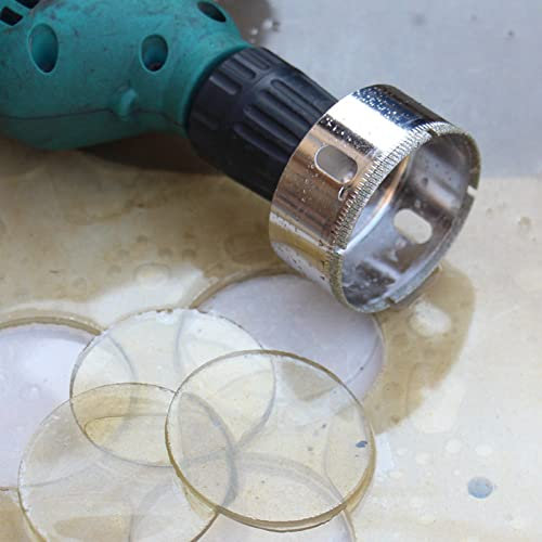 1 sierra perforadora con núcleo de cristal de diamante de 45 mm, 3 brocas de 200 mm para azulejos de vidrio, mármol, granito, herramienta de perforación eléctrica para corte de precisión