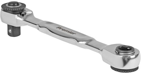 Sealey Premier Micro Ratchet Bit Driver & Wrench 1/4 Sq & 1/4 Hex Drive - AK6972