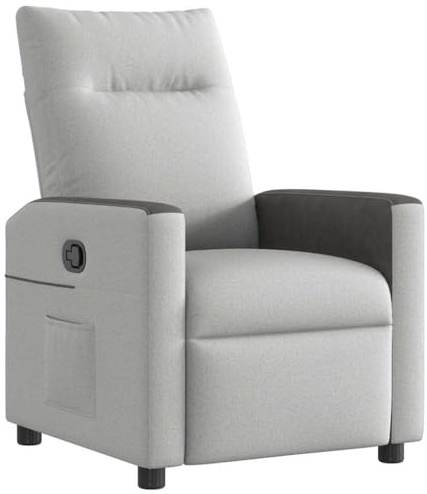 vidaXL Relaxsessel Wolkengrau Stoff, Sessel, TV Sessel, Sessel verstellbar, Fernsehsessel, TV-Sessel, Fernsehsessel verstellbar, Sofasessel