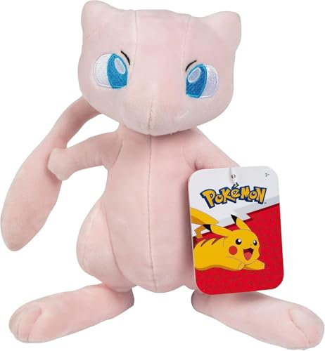 Pokemon Mew 20,3 cm Plüsch – Offiziell lizenziert – Generation One – authentische weiche Stofftier-Spielfigur – Osterkorbfüller, Geschenk für Kinder, Jungen, Mädchen – ab 2 Jahren