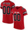 Generic Unisex Baseball-Shirts American Football Trikot Damen Oversize Rugby Trikot Baseball Shirt Herren Jersey Rot S Polyester Kurzarm Vielseitig Einsetzbar