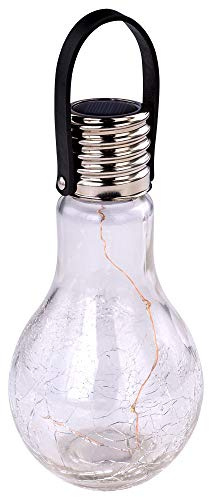 GLOBO LED Solar Außen Pendel Leuchte Glühbirnen Design Crackle Glas Terrassen Decken Hänge Lampe