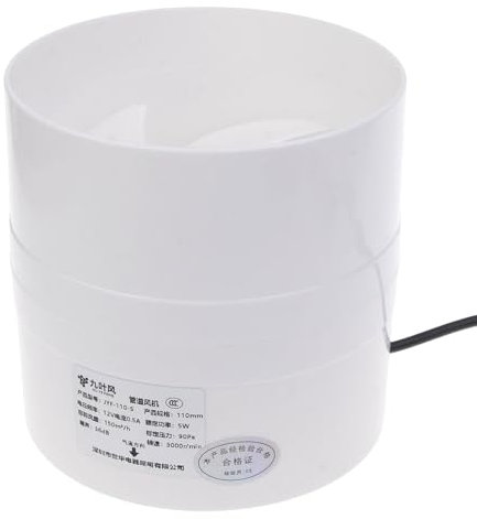 Ventilateur silencieux 110 mm 5 W Duct Échappement 12 V Ventilateur de ventilation pour salle de bain, cuisine, poules, coops, entrepôt de serre