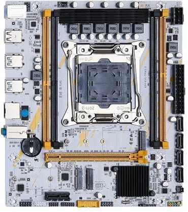 Placa Madre Kit De Placa Base Fit For QIYIDA X99 con Procesador LGA2011-3 Xeon E5 2660 V3, 16 GB (2 X 8 GB) De Memoria DDR4 De 3200 MHz, M-ATX, M.2, TMP2.0 De 14 Pines.