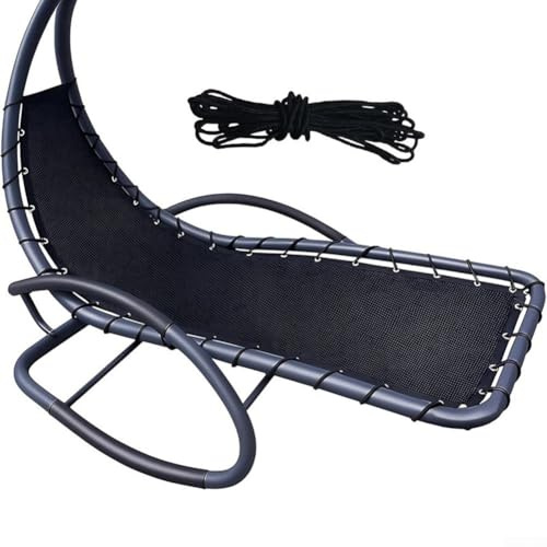 Besttoolifes Ersatzbezug für Hängeschaukelstuhl, schwarz, wasserdichte Sitzbasis mit Seil für Garten, Terrasse (1 Stück mit Taschen)