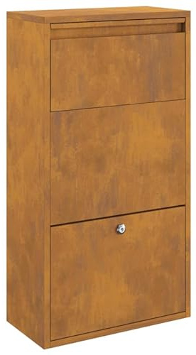 Scatola per pacchi in acciaio metallico, 44 x 22 x 82 cm, resistente alle intemperie e durevole, per casa e giardino, cassetta delle lettere sicura dal design moderno