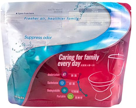 yztju Tragbares Toilettenpulver - 30 Stück Urin Geruch Neutralisierer | Flüssigkeits-Festiger Für Reisen Camping Outdoor Geruchsneutralisierung. Verhindert Konsequent Unangenehme Gerüche.