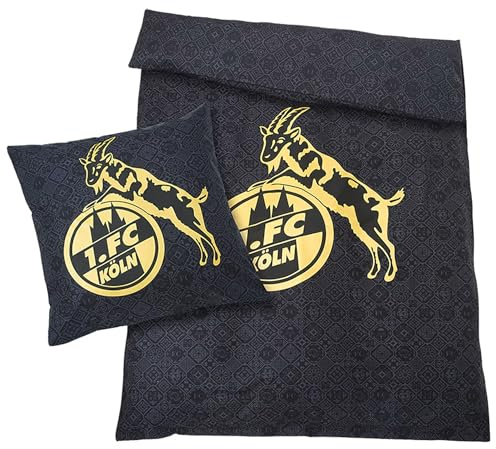 1. FC Köln Bettwäsche - Ausweichtrikot - schwarz/Gold | 2teilig | 135 x 200 cm