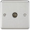 Knightsbridge CL010BC TV Outlet (Non-Isolated) -Rounded Edge Brushed Chrome