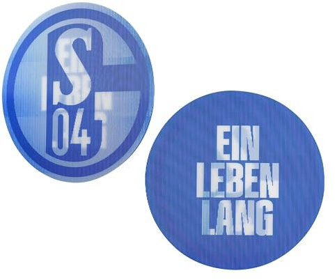 Gelsenkirchen FC Schalke 04 Aufkleber Lentikular blau - Ein Leben lang - 2er Set S04 Autoaufkleber mit Wechselbild