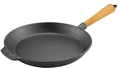 Carl Victor Bratpfanne Gusseisenpfanne 24 cm ohne PFAS heller Holzgriff