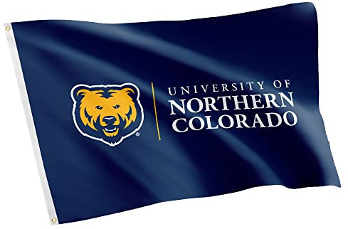 Desert Cactus Flagge der University of Northern Colorado UNC-Bären, 100 % Polyester, für drinnen und draußen, 91 x 152 cm