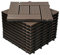ECD Germany WPC Terrassenfliesen 30x30 cm/22 Stück=2m², Dunkelbraun Mosaik, Holzoptik, Bodenbelag mit Klicksystem und Drainage, Terrassendielen Balkonfliesen, Klickfliesen für Terrasse Garten & Balkon