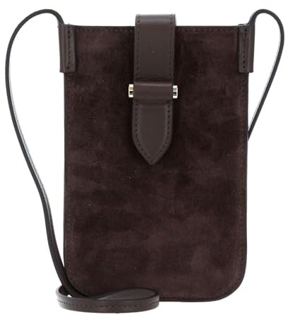 DECADENT Leder Handytasche Fiona Mobile Bag Suede Dark Brown braun