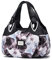 NICOLE & DORIS Damen Schultertaschen Elegant Handtaschen Damen Taschen Frauen Umhängetasche Shopper Taschen PU Leder Weiche Tote Bag für Büro Einkauf Reise Lila Blume