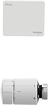 Wiser Smart Heizung Kit Wohnzimmer - Wiser Hub + Thermostat + Fenster Sensor - Einfache Installation und Reduktion des Energieverbrauchs