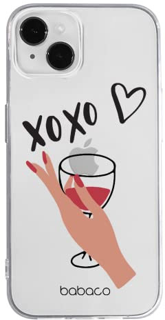 Babaco ERT Group Handyhülle für Apple iPhone 14 Original und offiziell Lizenziertes Muster XOXO 001 optimal an die Form des Handy angepasst, teilweise transparent