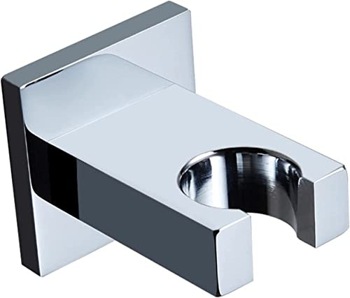 YRUIIA Handbrause Halterung Duschhalterung Wand Duschkopfhalterung Brausehalter Messing Quadratisch Duschbrause Halterung für Handbrause, Brausehalter Duschkopf Halter,Chrome
