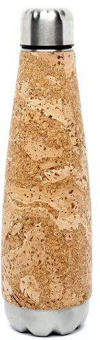 Trinkflasche im Kork-Design | Edelstahl-Flasche mit Kork-Mantel | 600ml | nachhaltig & vegan