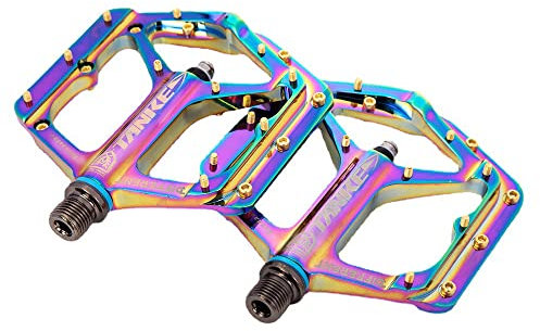 ERYUE Fahrradpedale, Bunte Radfahren Pedale für Rennrad, MTB und Straße, Aluminium, 9/16 Zoll, 435 Gramm, für Erwachsene