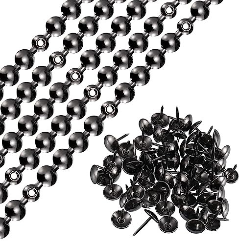 sourcing map 5Pcs Upholstery Tacks Strips, 1Meter Glossy Decorative Nail Trims for Sofa Headboard Chair Furniture with Upholstery Nails (11mm Gray)