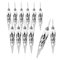 com-four® 12x Christbaumanhänger Eiszapfen mit Schnee - edler Tannenbaumschmuck zum Anhängen - Christbaumschmuck für Winter- und Weihnachtsbaum-Dekoration (Silberfarben - 12 Zapfen)