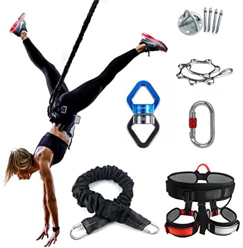 Bungee Dance Widerstandsbänder Suspension Trainer – Ultimatives Heim-Fitnessgerät für Fitness, Aerial Yoga & Pilates Elastisches Training mit Upto-Sling-System – Werden Sie stark und flexibel mit