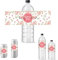 PH PandaHall 30pcs Autocollants de bouteilles fleurs Étiquette de bouteille d'eau Emballage de bouteille de vin imperméable Étiquettes à champagne auto-adhésives pour fête d'anniversaire de mariage