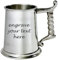 Wentworth Pewter Rope Handled Tankard – 1 Pint Classic British Beer Mug with Decorative Rope-Style Handle – Personalised Engraving Gift Option