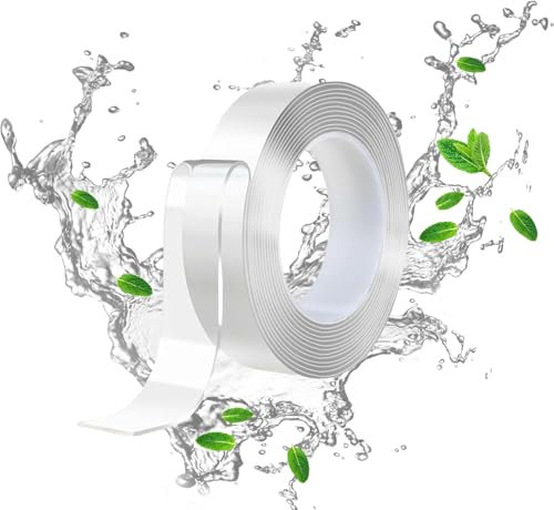 3m Doppelseitiges Klebeband Transparent,Wasserfest Nano Tape,Doppelseitiges Klebeband Extra Stark,Double Sided Tape,Powerstrips Kleber