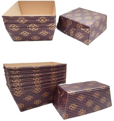 Pirottini Muffin Vassoio Per Torta Con Vassoio Per Pane In Carta Quadrato Rettangolare Da 100 Pezzi Marrone