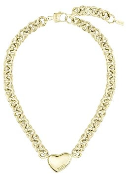 BOSS Jewelry Gliederhalskette für Damen Kollektion HONEY LOVE in Gelbgold mit einem Herz-Anhänger - 1580637