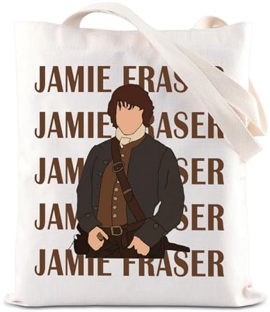 BAUNA TV-Show-Merchandise-inspirierte Tragetasche, Jamie-Fraser-Liebhaber, Segeltuch, Fraser Ridge Clan, Geschenk, Schottland, Sassenach, Geschenk für Fans, Jamie-Tragetasche, 35*40cm