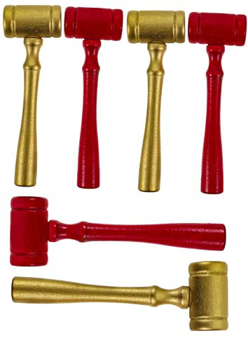 Abaodam 6pcs Judge Hammer Toy Judge Props Gavel Judge Hammer Prop Educational Toys Mini Judge Gavel Children Toys Courtroom Gavel Toy Auction Hammer Decor Judge Thing Wood