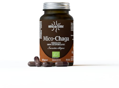 HIFAS DA TERRA - Mico-Chaga Reiner Chaga Pilz Extrakt Kapseln Hochdosiert 8:1, 860 mg pro Tag - 70 Kapseln
