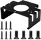 Under Desk Mount for 2024 Mac Mini M4/M4 Pro, Wall Mount Metal Under Desk Stand with Screws Behind Monitor Bracket Case Protector Holder Accessories for Economizing Space(Black)