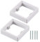 2Pcs Single Socket Spacer, Electrical Outlet Spacer Kit 1 Gang 20MM Square Frame With Mounting Screws, Socket Box Extender For Shallow Electrical Outlets(White)