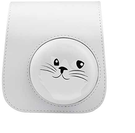 PEVAVFZMMY Cute Series PU Leather Protection Camera Bag Case Instant Camera Case Accessories Fit for Fujifilm Fit for Instax Mini 11 Camera Bag(C)