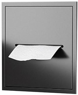 TYYCKJ Toilettennische, Edelstahl-Einbauregale, Dusch-/WC-Nische, Badezimmer-Papierrollenhalter, Keine Fliesenwandnische erforderlich, geeignet für öffentliche Toiletten (Farbe: Schwarz, Gr