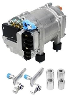 OHBZXM Compresor de aire acondicionado for coche, compatible con caravanas, caravanas, camiones, kit de reparación y reemplazo de compresor de aire acondicionado eléctrico, 12 V, 650 W, capacidad de e