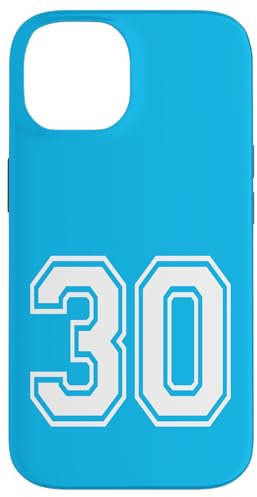 Number 30 sports style in white Case for iPhone 14