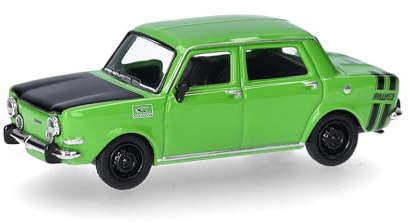 Herpa Model Car Simca Rallye II, yellow-green, miniature scale 1:87, collectible, Made in Germany, plastic model