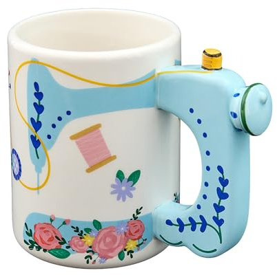 Sew Tasty Sewing Machine Ceramic Mug – Novelty Tea & Coffee Cup for Crochet & Knitting Lovers, 500ml