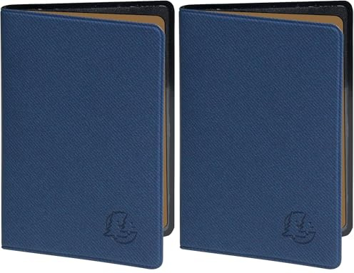 Exacompta - 5105242E - Porte-Cartes Denim - 7 x 10 cm - Coloris Bleu (Lot de 2)