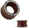 eeddoo Flesh Tunnel Plug Kristall Braun Holz 8 mm