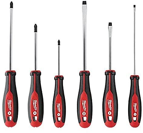 Milwaukee 48-22-2706 6Piece Phillips and Slotted Head Screwdriv Ing Set W/Magnetic Tips and Trilobe Handles