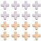 PH PandaHall 40pcs Messing Perlen Kreuz Abstandsperlen, 9x9x2.5mm, Bohrung: 1.5mm, Metallperlen fur Halskette Armband Schmuckherstellung und Andere Kunsthandwerk, Platin/Golden