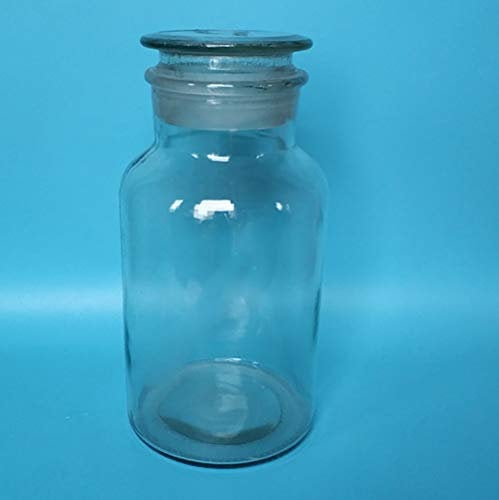 KimLab Wide Mouth Clear Glass Reagent Bottle Media Storage Bottle 30ml,60ml,125ml,250ml,500ml,1000ml,2500ml,5000ml,10L,20L (2500ml)
