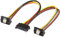 CABLEPELADO Cable alimentacion SATA Macho a 2X SATA Hembra acodado | Adaptador Bifurcador Divisor Splitter Alimentación SATA | Apto para Disco Duro SATA de 3,5 y de 2,5 - 20 cm