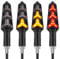 Kinstecks ​​4 STÜCKE Motorrad Blinker Fließende Blinker Motorrad Blinker Tagfahrlicht Bremslichter 12 V für Motorrad Motorrad